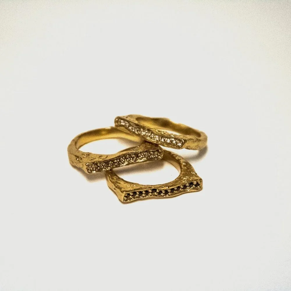 Mango Women's Squared Ring Set - Picture 2 of 5